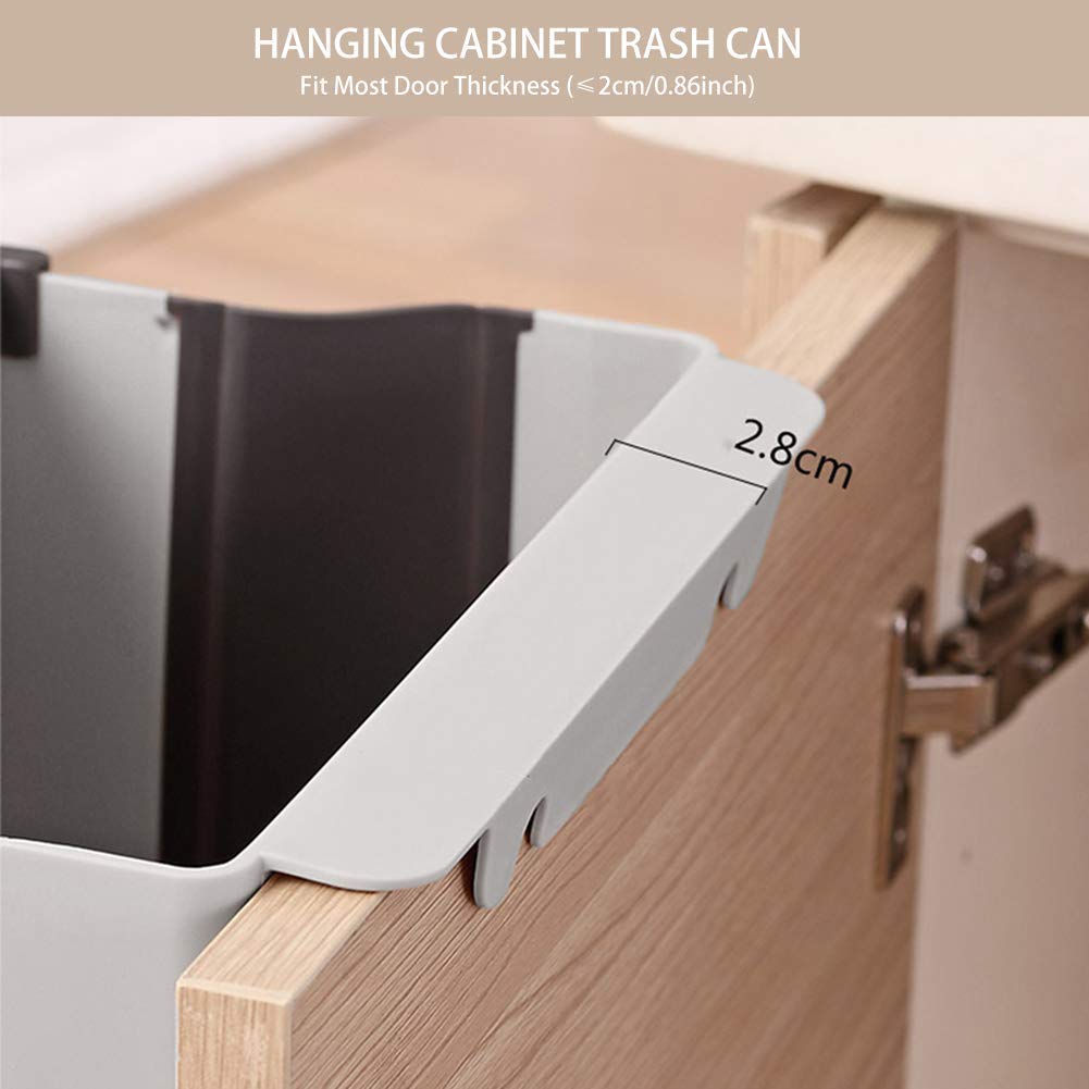 Waste Collection Bin Doors Hanging Plastic Trash Organizer Garbage Bin