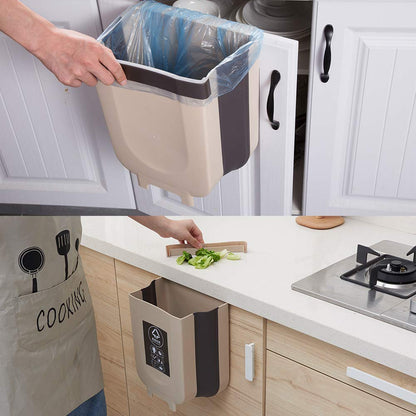 Waste Collection Bin Doors Hanging Plastic Trash Organizer Garbage Bin