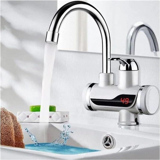 Instant Electric Water Heater Faucet Tap Hot Tap Home-Kitchen Water Heating Instantaneous Water Heater Tank less for Tap (3000W) ,LED Electric Head Water Heaters For Home Kitchen